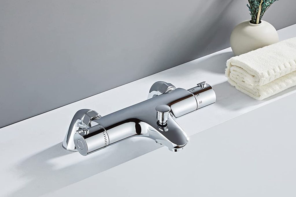 Mitigeur De Baignoire Home Standard – Chrome, Cuivre Et Laiton – Neuf Sous Boîte